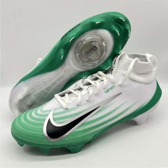Nike Air Zoom Vapor 1 Football Cleats White Green Men's Size 8.5 HM8850-100 - Picture 3 of 4